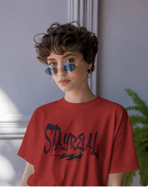 Stay Real Street Art T-Shirt – Comfortable Unisex Graphic Tee