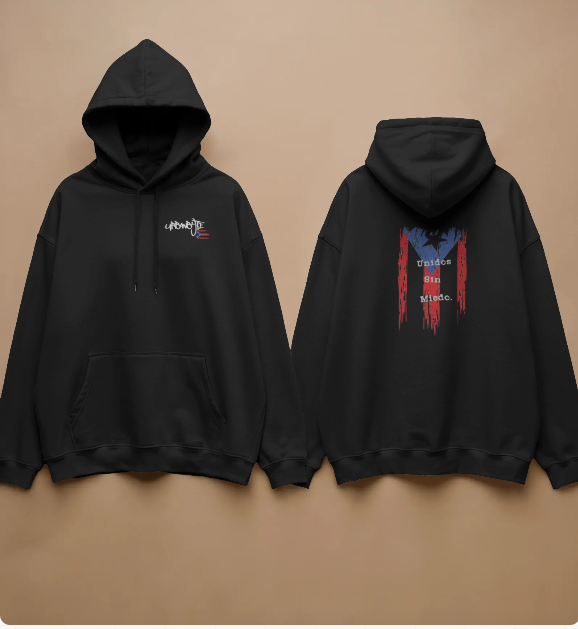 Unidos Sin Miedo Hoodie – Puerto Rican Pride Streetwear